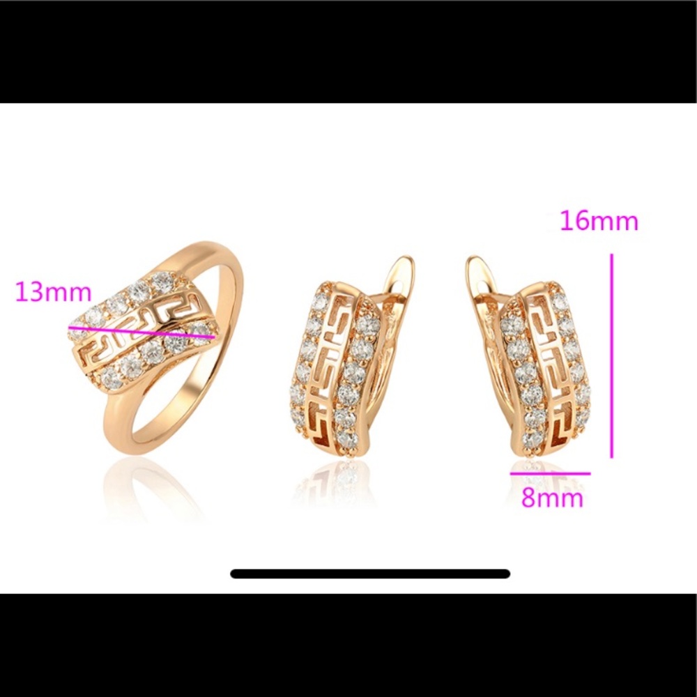 Brand new earrings and ring size 6